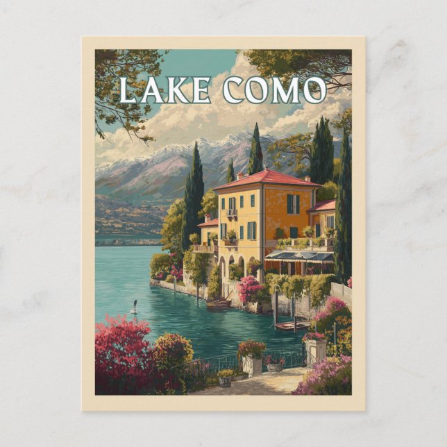 Lake Como – Italian Lakeside Charm Postcard (Front)