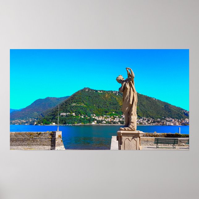 Lake Como Italy Landscape Mountain View Poster (Front)