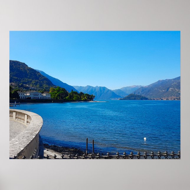Lake Como Italy Landscape Mountains Poster (Front)