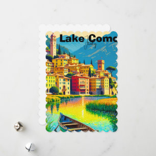 Lake Como Italy Postcard, Italy Travel Postcard, L Holiday Card