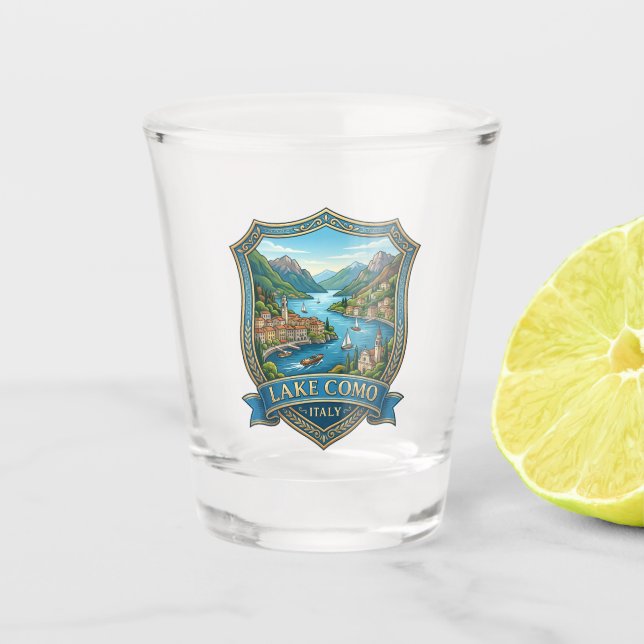 Lake Como Italy Shot Glass (Front)