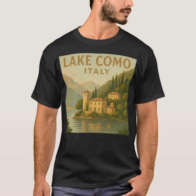 Lake Como Italy T-Shirt (Front)