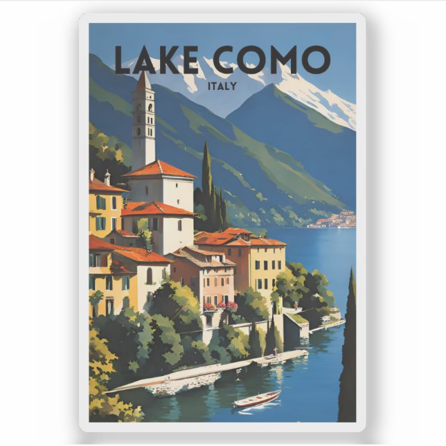 Lake Como Italy Traditional Travel Poster (Front)