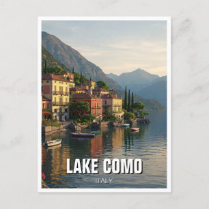 Lake Como Italy Travel Postcard