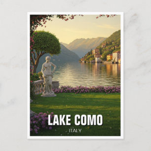 Lake Como Italy Travel Postcard