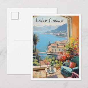 Lake Como Italy Travel Postcard