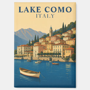 Lake Como Italy Vintage Travel Italian Lakes Magnet