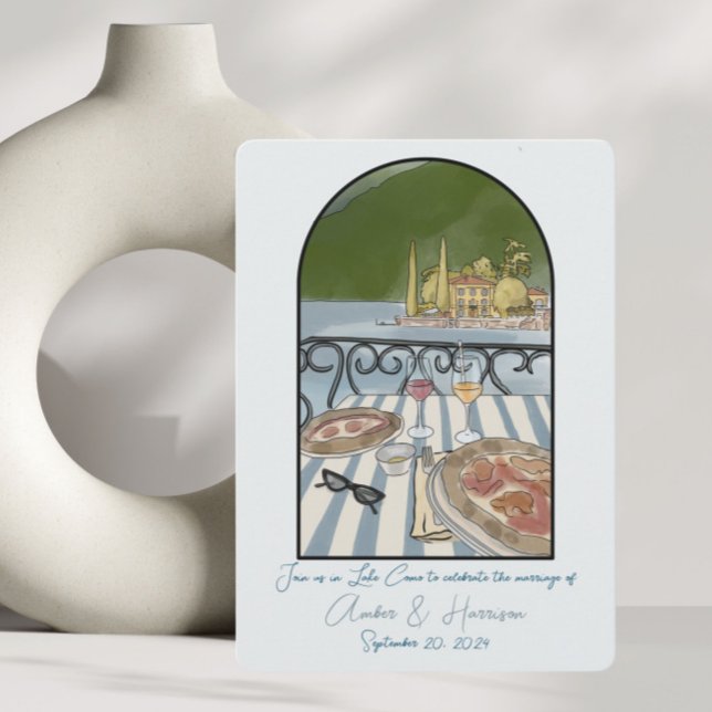 Lake Como Italy Wedding Save The Date Invitation (Creator Uploaded)