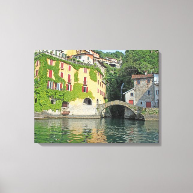 Lake Como Nesso view canvas print (Front)