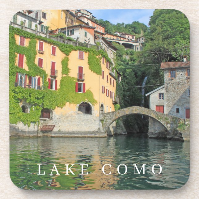 Lake Como Nesso view coasters (Front)