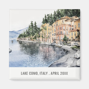 Lake Como Northern Italy Watercolor Italian Travel Magnet
