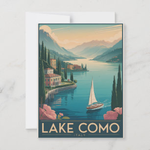 Lake Como Vintage Postcard