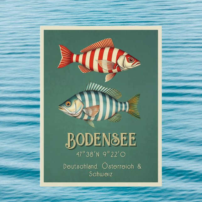 Lake Constance Bodensee Germany fish Postcard (Creator Uploaded)