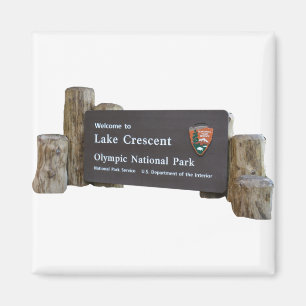 Lake Crescent Olympic National Park entry sign Magnet