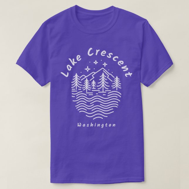 Lake Crescent Washington Souvenir  T-Shirt (Design Front)