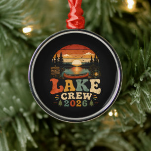 Lake Crew 2026 Family Lake Vacation Matching Metal Tree Decoration