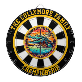 Lake Crocodile Bullseye Design Dartboard
