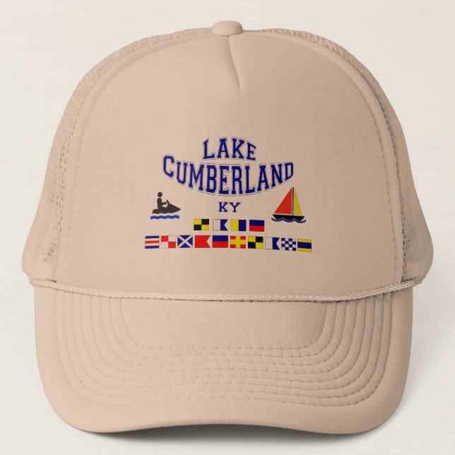 Lake Cumberland KY Sig Flag Trucker Hat (Front)