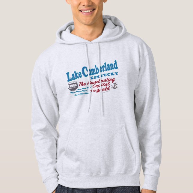 Lake Cumberland Men's Sweatshirt / Hoodie Ash Grey (Front)