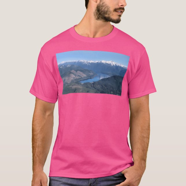 Lake Cushman Olympic Mountains Active T-Shirt (Front)