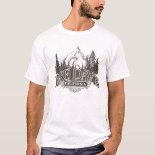 Lake Davis Vintage Mountains Hiking Camping Califo T-Shirt