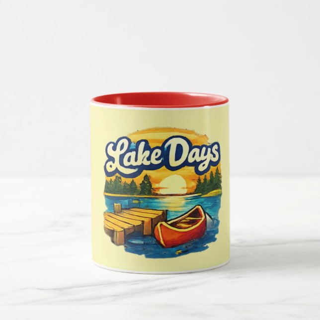 Lake Days Retro Sunset Mug (Center)
