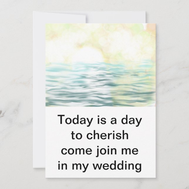 Lake design wedding invitation (Front)