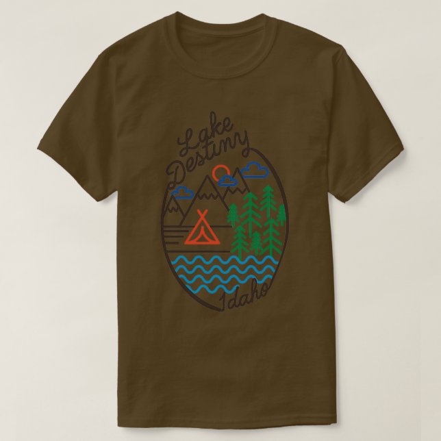 Lake Destiny Idaho T-Shirt (Design Front)
