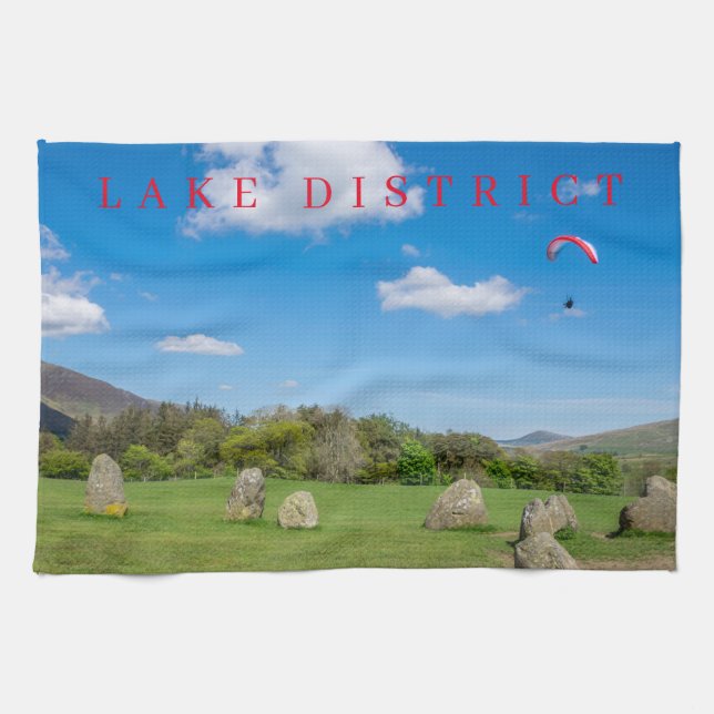Lake District Castlerigg Stone Circle tea towel (Horizontal)