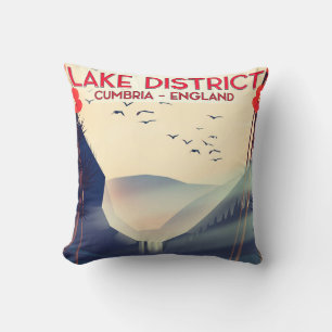 Lake District Cumbria Vacation poster Cushion