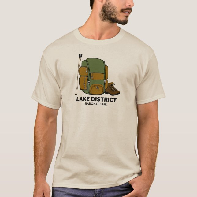 Lake District National Park Backpack T-Shirt (Front)