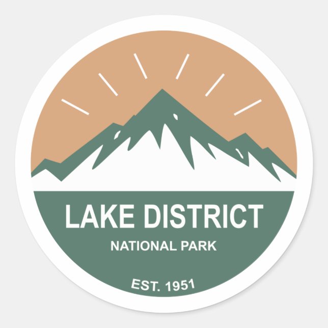 Lake District National Park Classic Round Sticker (Front)