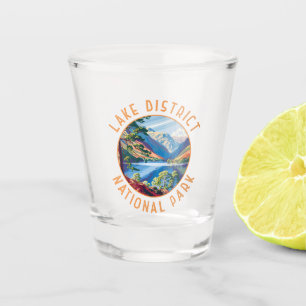 Lake District National Park England Distressed Shot Glass