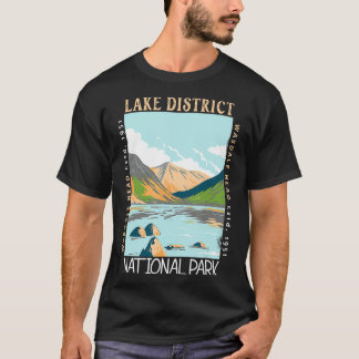 Lake District National Park England Distressed Vin T-Shirt