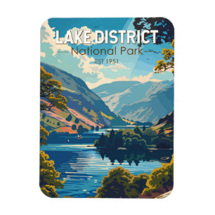 Lake District National Park England Travel Art Magnet
