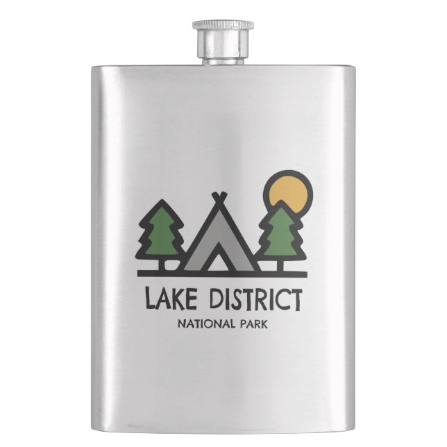 Lake District National Park Hip Flask (Front)