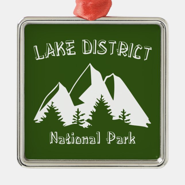 Lake District National Park Metal Tree Decoration (Front)