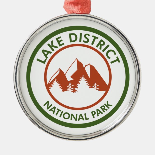 Lake District National Park Metal Tree Decoration (Front)