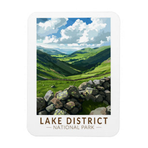 Lake District National Park Travel Art Vintage Magnet