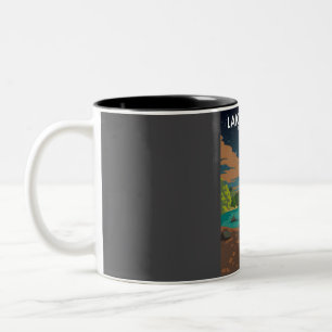 Lake District National Park Vintage Minimal Retro Two-Tone Coffee Mug