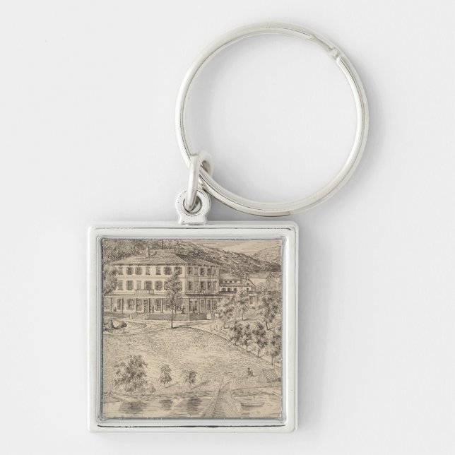 Lake Dunmore House in Salisbury Key Ring (Front)