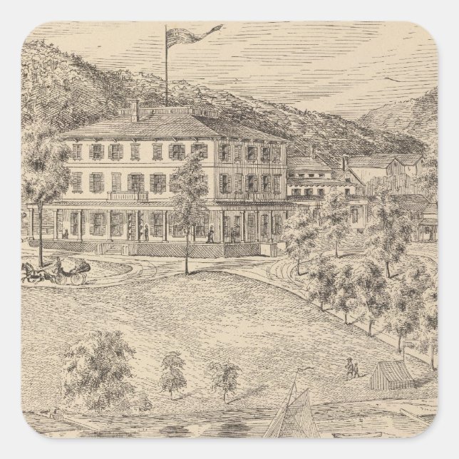 Lake Dunmore House in Salisbury Square Sticker (Front)