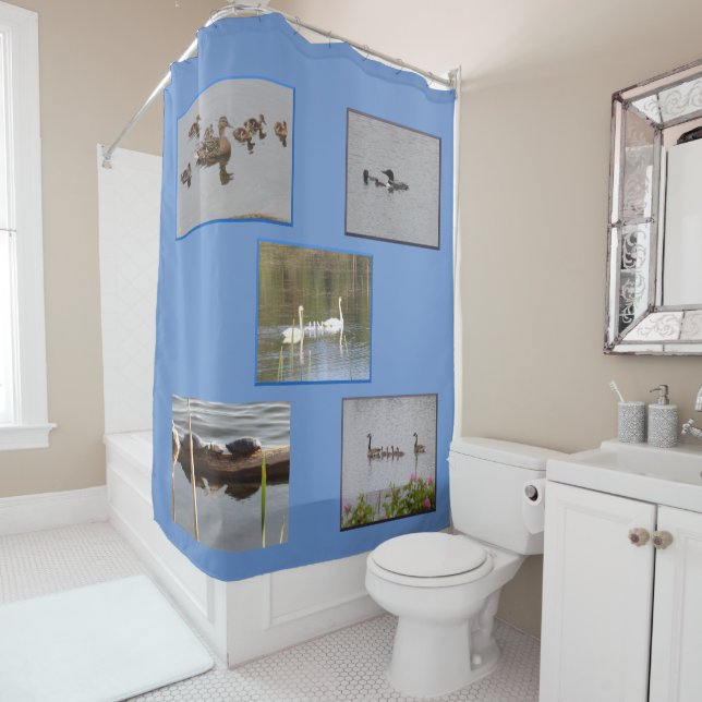Lake Dweller Families Shower Curtain (In Situ)