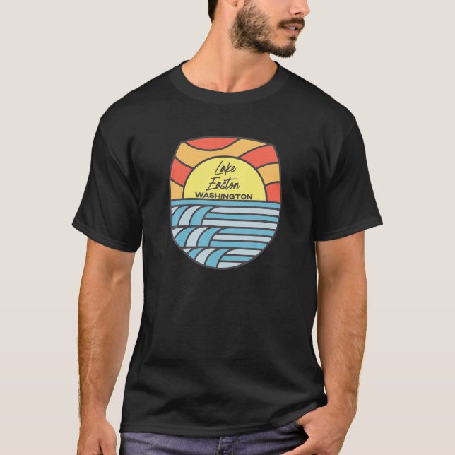 Lake Easton Washington WA Sunset Vacation Souvenir T-Shirt (Front)