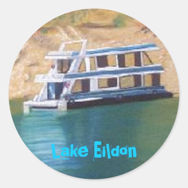 Lake Eildon Classic Round Sticker (Front)