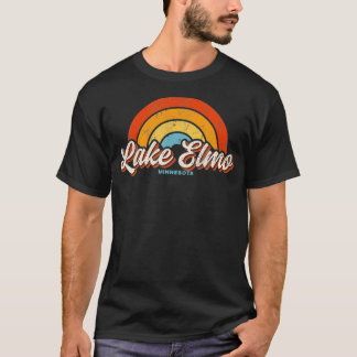 Lake Elmo Minnesota MN Vintage Rainbow Retro 70s T-Shirt
