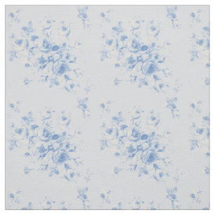 Lake Emily Summer Roses blueberry Cotton Twill Fabric
