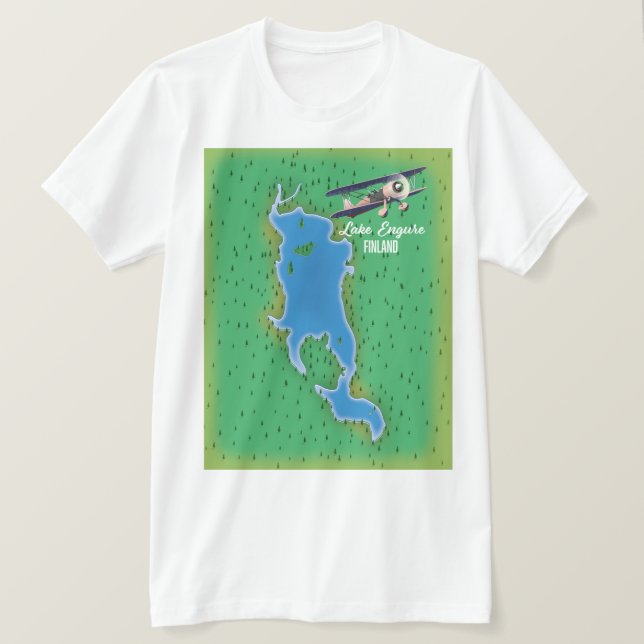 Lake Engure Finland map T-Shirt (Design Front)