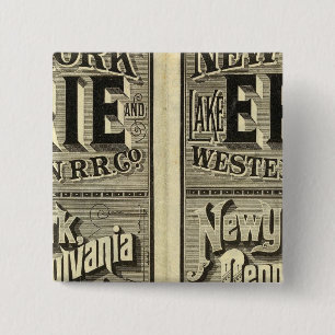Lake Erie and Western Railroad 15 Cm Square Badge