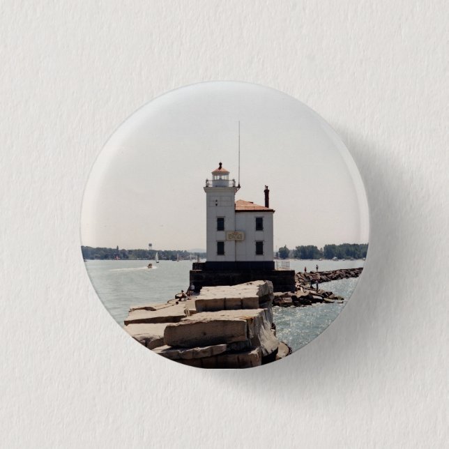 Lake Erie Lighthouse 3 Cm Round Badge (Front)